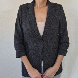 H&M Tweed One Button Blazer